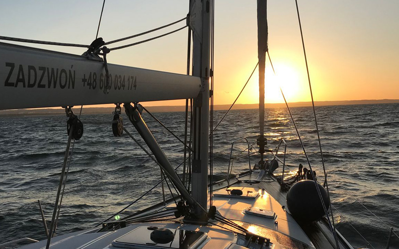 Sunset on the Yacht